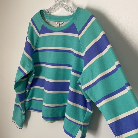 WILDFOX Long Sleeve Striped Lounge Pajama Top Size L - Picture 2 of 7